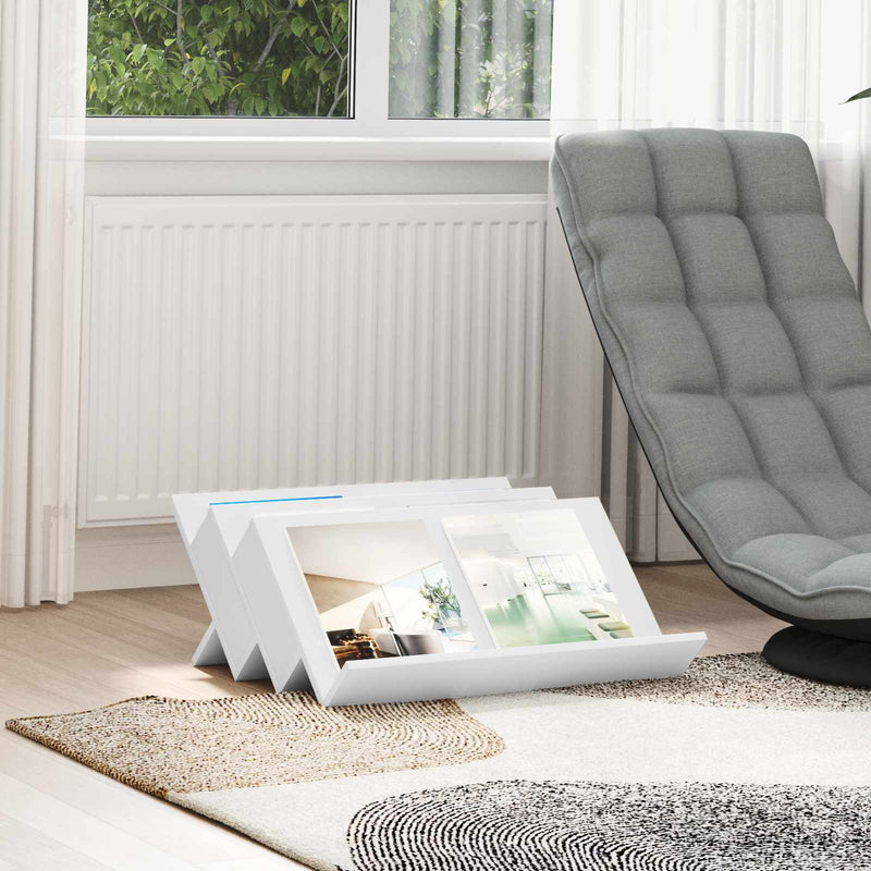Raft pentru reviste Alb 65 x 53 x 28,5 cm Lemn prelucrat