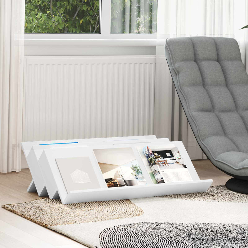 Raft pentru reviste Alb 90 x 53 x 28,5 cm Lemn prelucrat