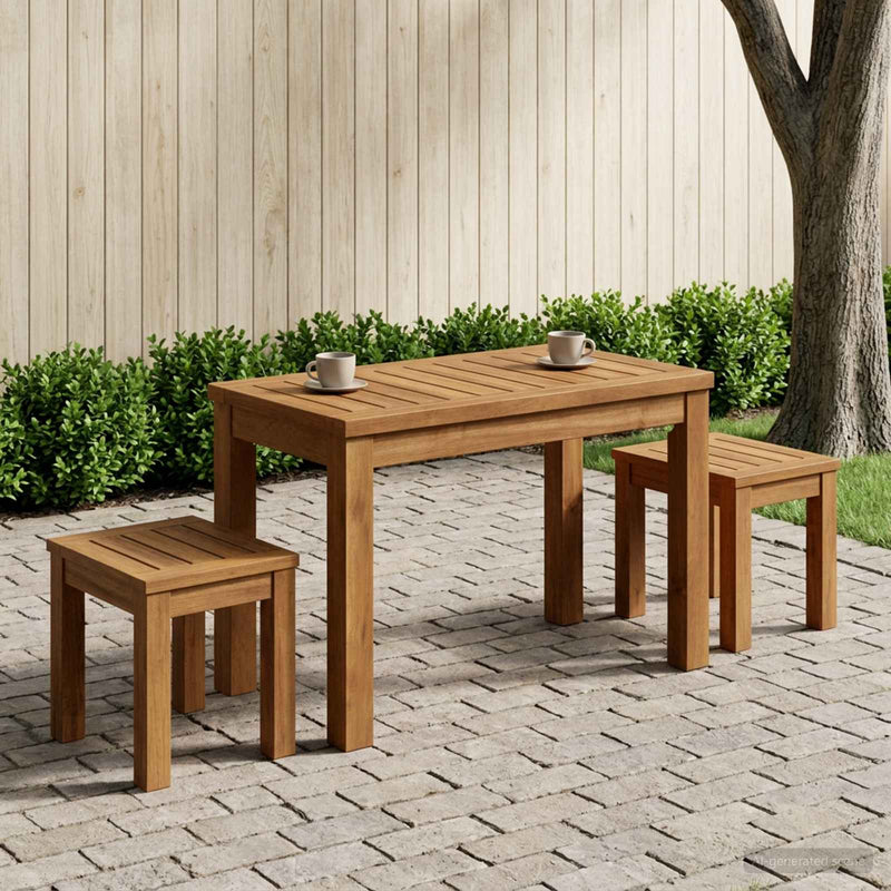 Masă de cafea natural 60,5 x 30 x 36 cm Lemn Solid de Acacia