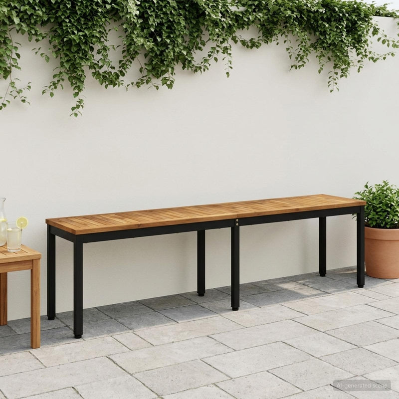Bancă de grădină 161 x 35 x 45 cm Lemn Solid de Acacia