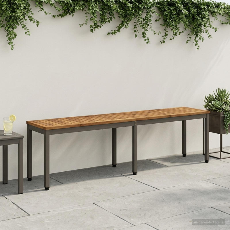 Bancă de grădină 161 x 35 x 45 cm Lemn Solid de Acacia