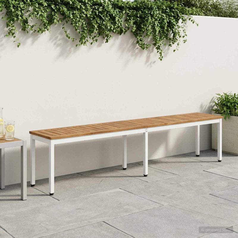 Bancă de grădină 201 x 35 x 45 cm Lemn Solid de Acacia