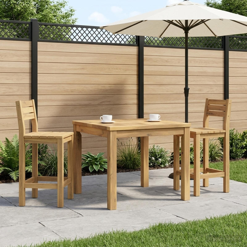 Masă de cafea Alb 60 x 60,5 x 36 cm Lemn Solid de Acacia