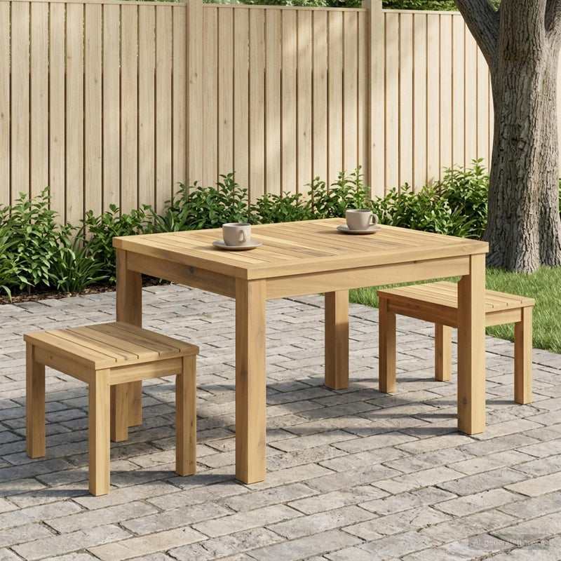 Masă de cafea Alb 50 x 60,5 x 36 cm Lemn Solid de Acacia