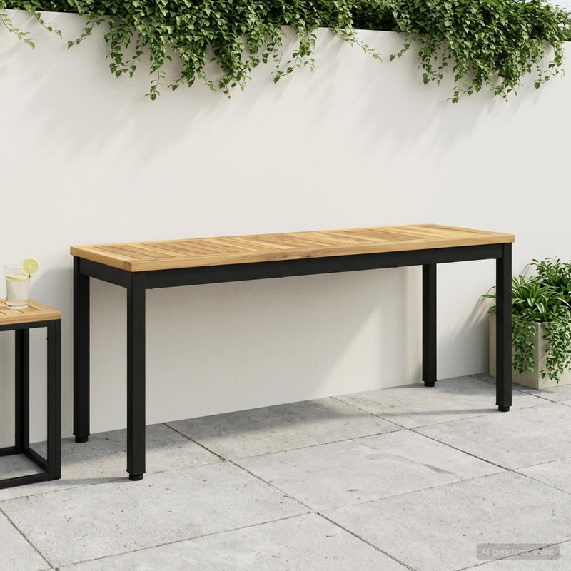 vidaXL Bancă de grădină 108,5 x 35 x 45 cm Lemn Solid de Acacia