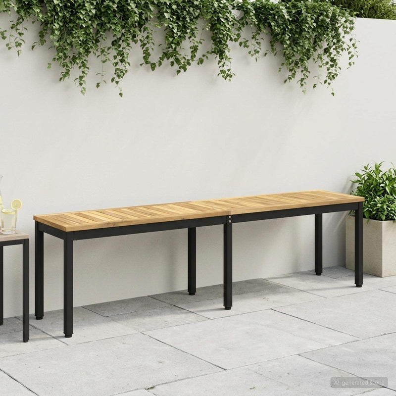 Bancă de grădină 161 x 35 x 45 cm Lemn Solid de Acacia