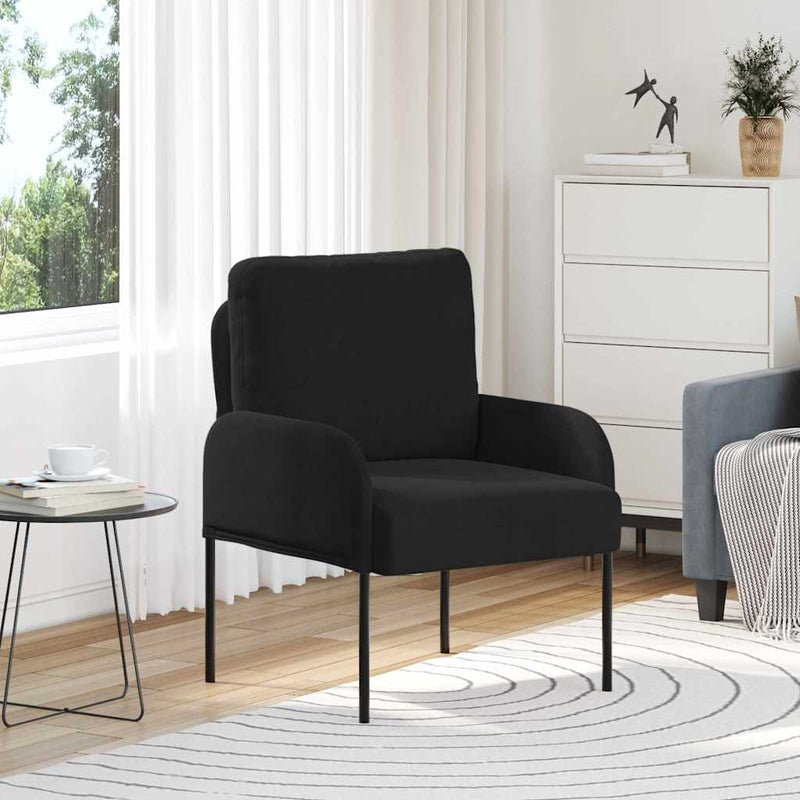 Canapele cu pernă 55cm Negru placaj