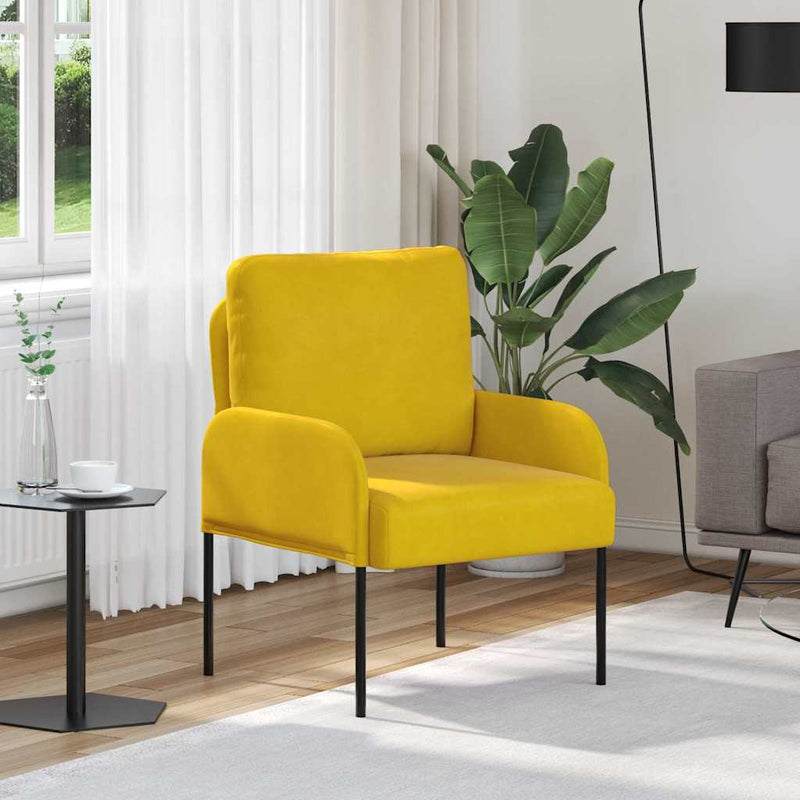 Canapele cu pernă 55cm Galben placaj