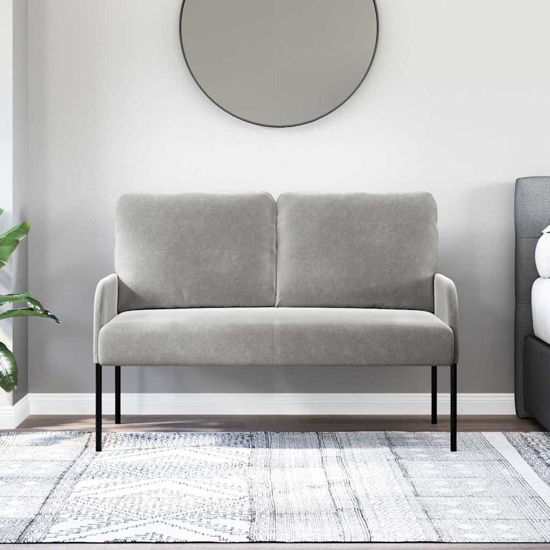 Canapele cu pernă 110cm Gri deschis placaj