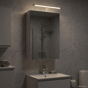Dulap cu oglindă pentru baie Alb 30 x 10,5 x 50 cm