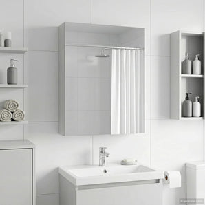 Dulap cu oglindă pentru baie Alb 50 x 14,5 x 70 cm