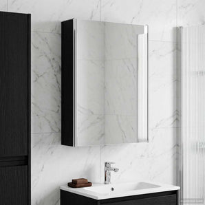 Dulap cu oglindă pentru baie Stejar Negru 53,5 x 15,5 x 70 cm