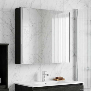Dulap cu oglindă pentru baie Stejar Negru 73.5 x 15.5 x 70 cm