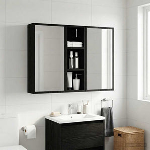 Dulap de perete pentru baie Stejar Negru 20 x 16 x 62,5 cm