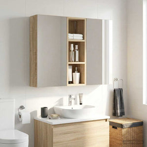 Dulap de perete pentru baie Stejar Sonoma 20 x 16 x 62,5 cm