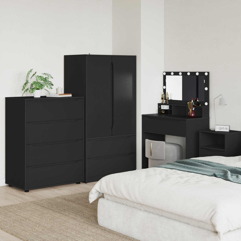 Dulapuri de depozitare 80 x 48 x 105 cm Lemn prelucrat Negru