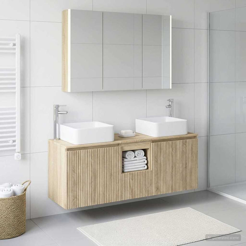 Set dulap baie 4 buc. Stejar Sonoma Lemn prelucrat