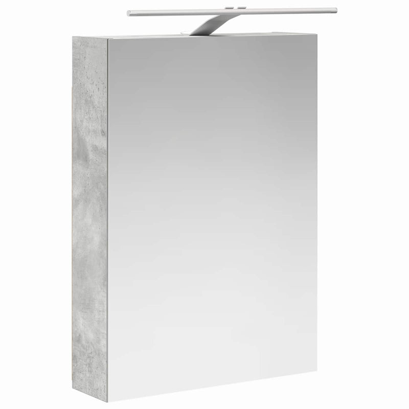 Set de mobilier pentru baie 5 buc. Gri Beton