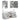 Set de mobilier pentru baie 5 buc. Gri Beton