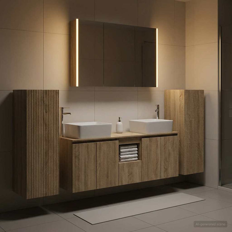 Set de mobilier pentru baie 6 buc. Stejar Sonoma
