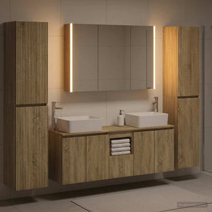 Set de mobilier pentru baie 6 buc. Stejar Sonoma