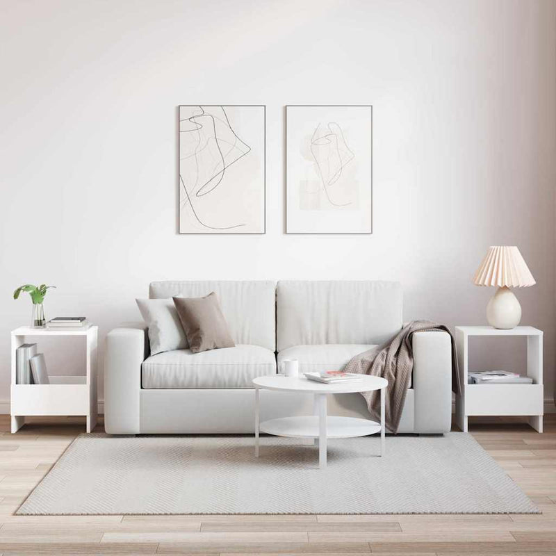 Raft pentru reviste 2 buc. Alb 35 x 30 x 45 cm