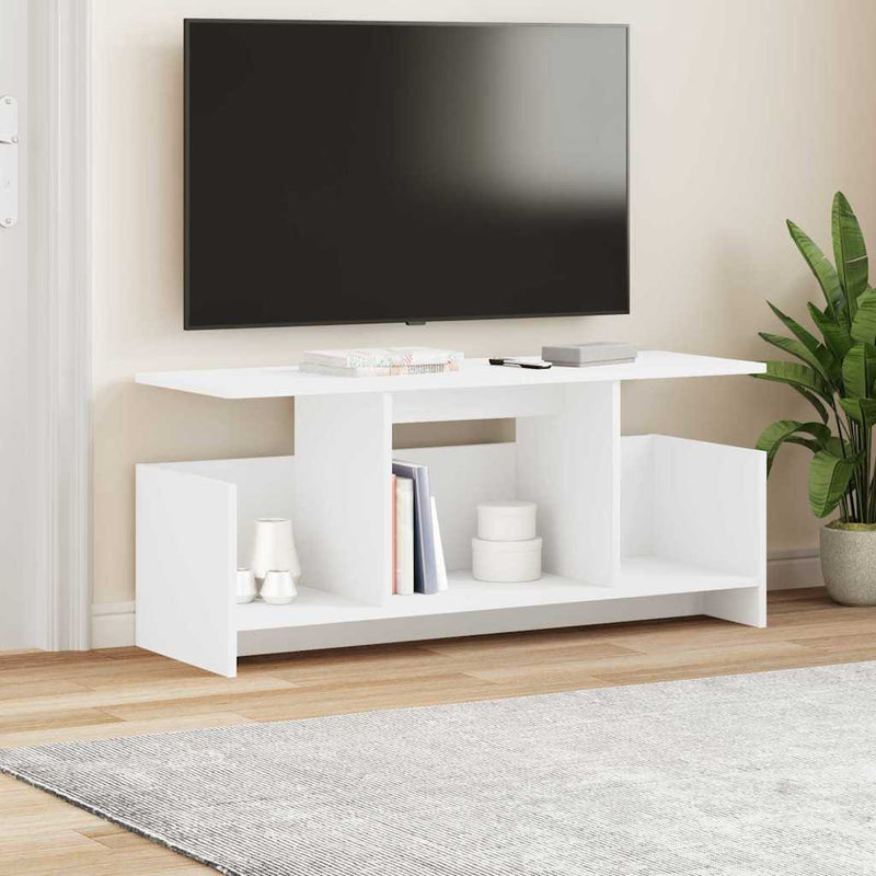Support TV 102 x 35 x 45 cm Alb Lemn prelucrat