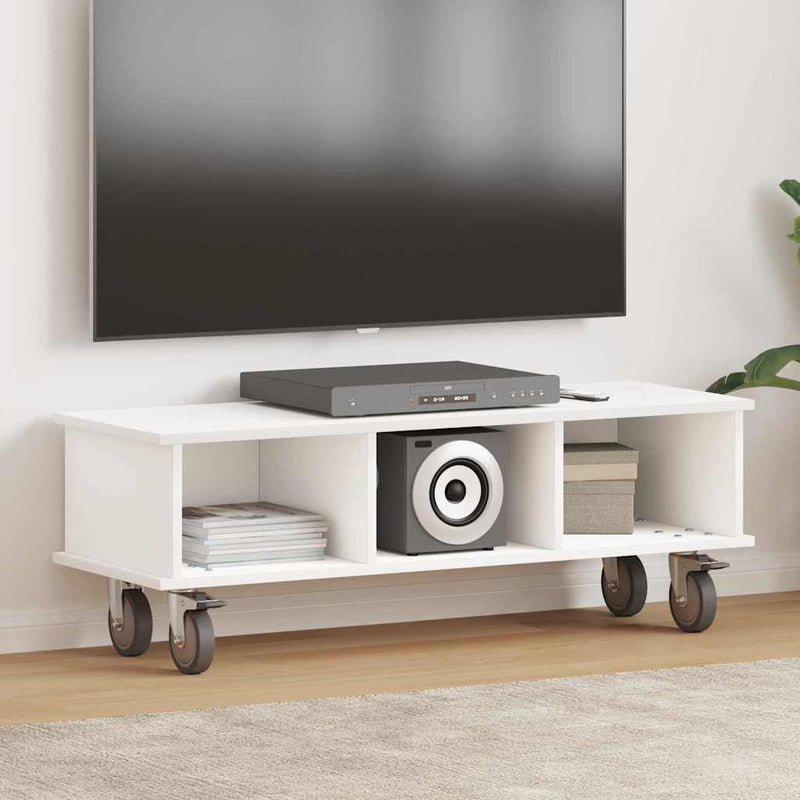 Support TV 100 x 35 x 35 cm Alb Lemn prelucrat