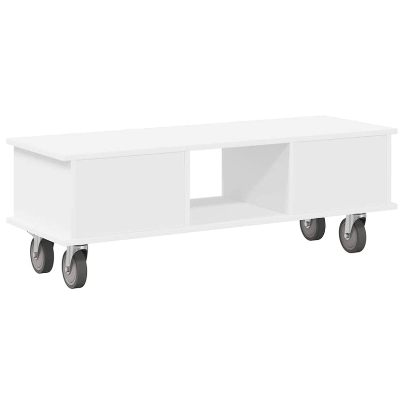 Support TV 100 x 35 x 35 cm Alb Lemn prelucrat