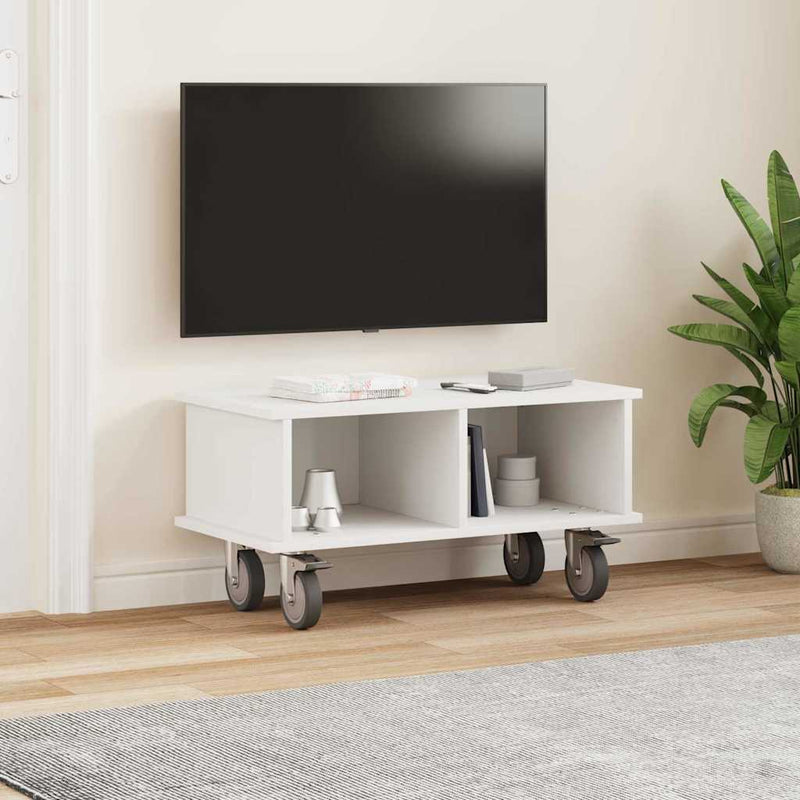Support TV 68,5 x 35 x 35 cm Alb Lemn prelucrat