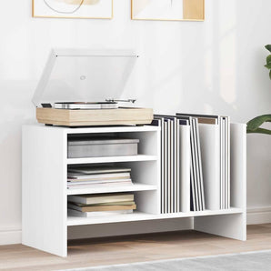 Dulap pentru discuri de vinil Alb 78,5 x 35 x 45 cm