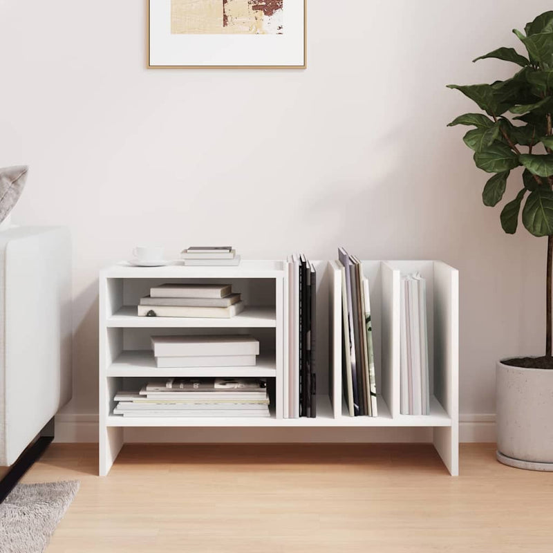 Dulap pentru discuri de vinil Alb 78,5 x 35 x 45 cm