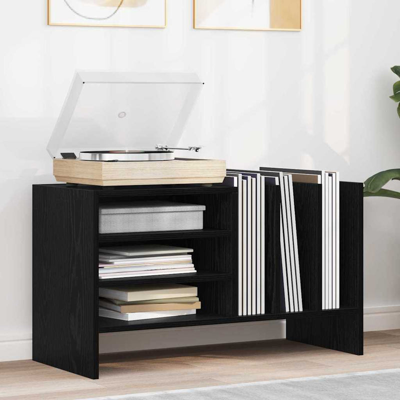 Dulap pentru discuri de vinil Stejar Negru 78,5 x 35 x 45 cm