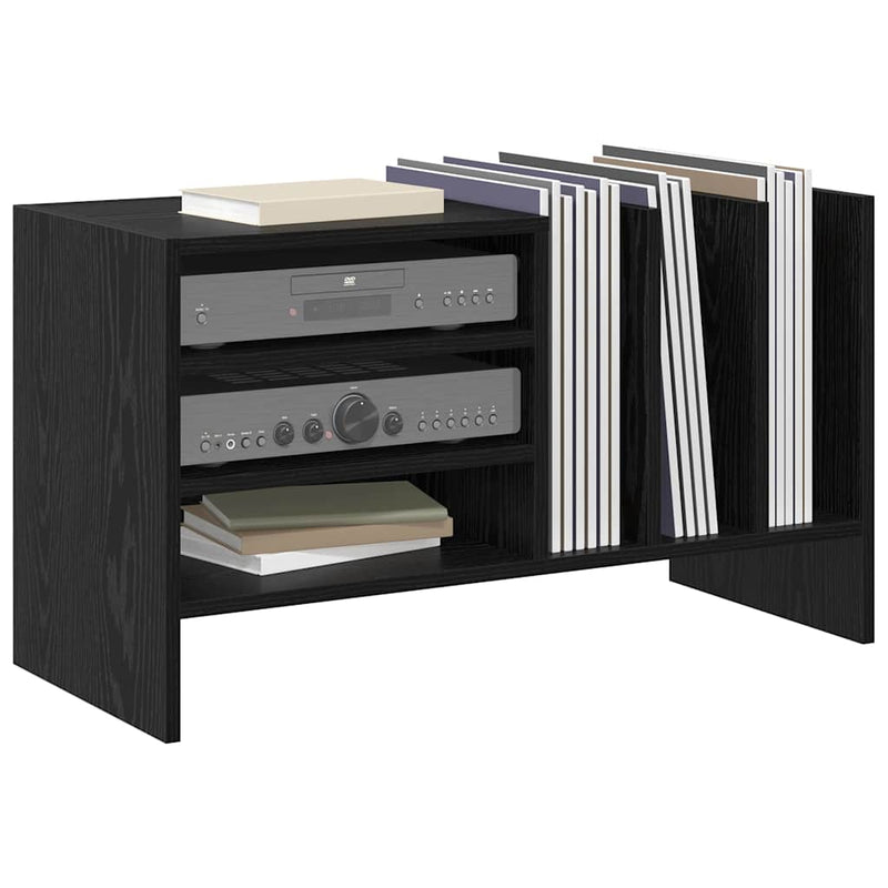 Dulap pentru discuri de vinil Stejar Negru 78,5 x 35 x 45 cm