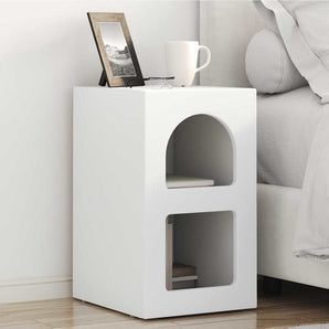 Noptieră ELST Alb 29,5 x 33,5 x 50 cm Lemn prelucrat