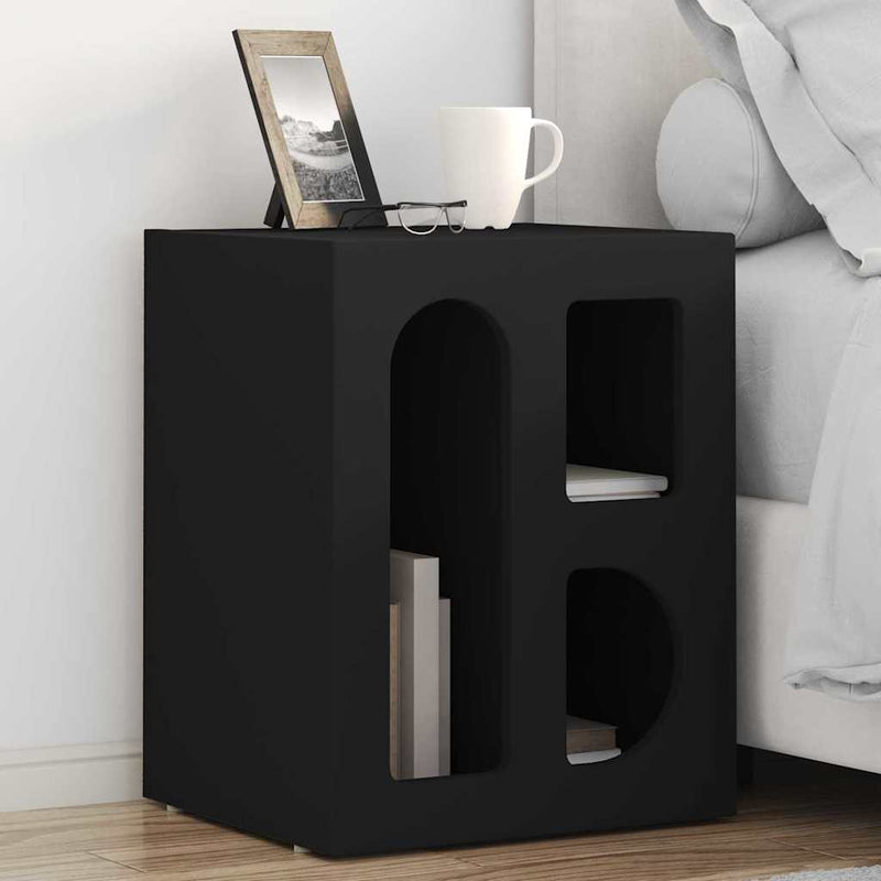 Noptieră ELST 2 buc. Negru 40 x 35 x 50 cm Lemn prelucrat
