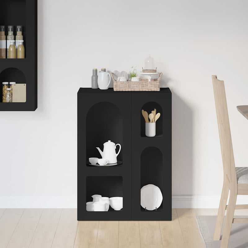 Bufet ELST Negru 59 x 35 x 80.5 cm Lemn prelucrat