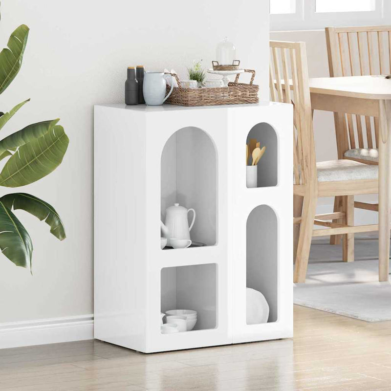 Bufet ELST Alb lucios 59 x 35 x 80.5 cm Lemn prelucrat