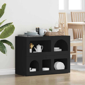 Bufet ELST Negru 80.5 x 35 x 59 cm Lemn prelucrat