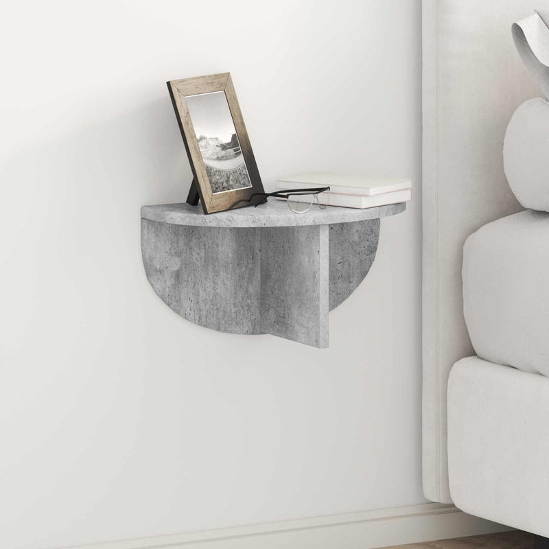 Raft de perete 2 buc. Gri din beton 38 x 19 x 19 cm