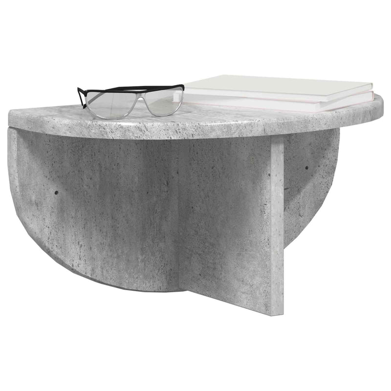 Raft de perete 2 buc. Gri din beton 38 x 19 x 19 cm