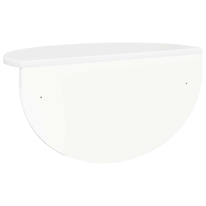 Raft de perete 2 buc. Alb lucios 48 x 24 x 24 cm Lemn prelucrat
