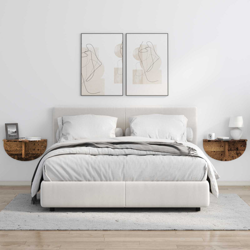 Raft de perete 2 buc. Lemn vechi 48 x 24 x 24 cm Lemn prelucrat