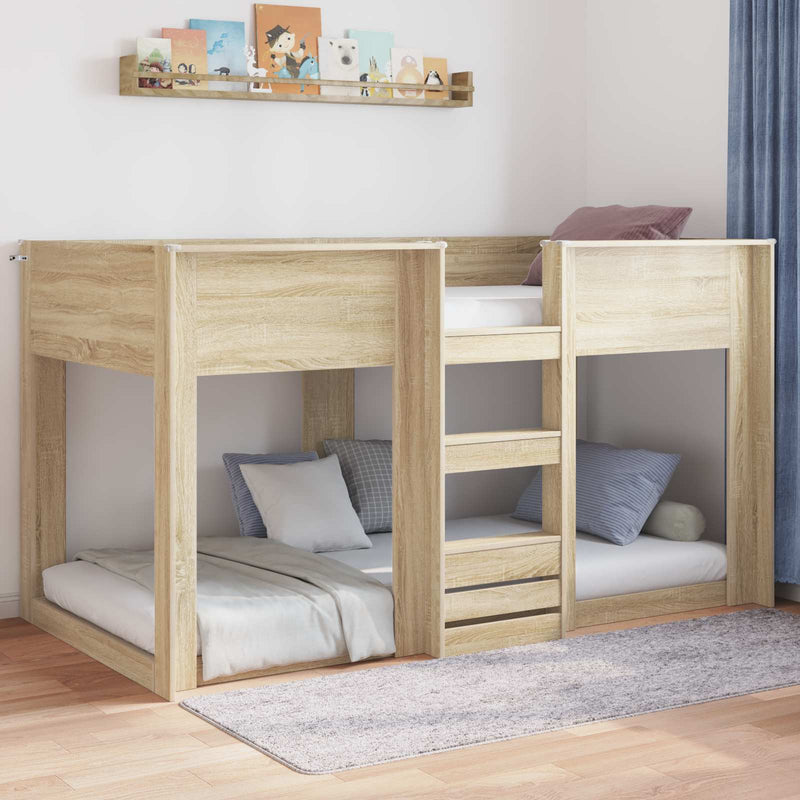 Cadru de pat de podea Sonoma 75 x 190 cm Lemn prelucrat