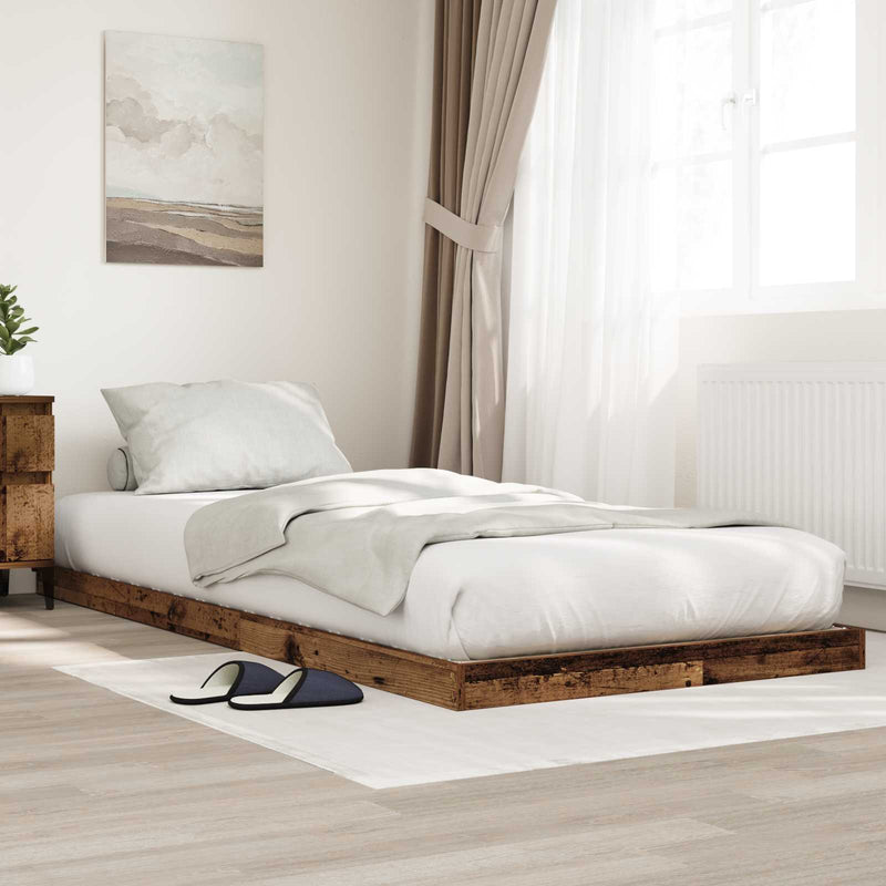 Cadru de pat de podea Lemn vechi 75 x 190 cm Lemn prelucrat
