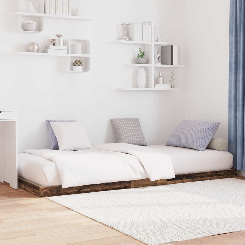 Cadru de pat de podea Lemn vechi 75 x 190 cm Lemn prelucrat