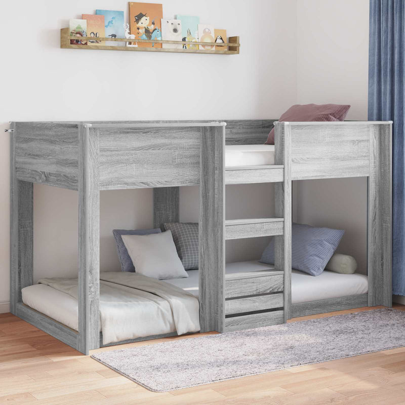 Cadru de pat de podea Gri Sonoma 100 x 200 cm Lemn prelucrat