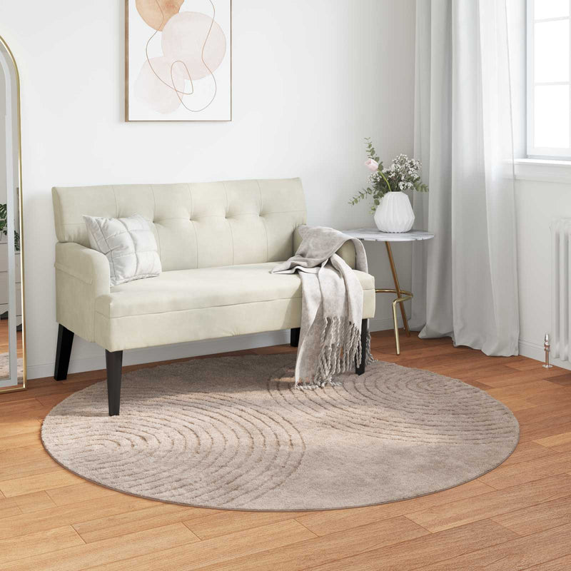Covor de interior GALATI Bej Ø 160 CM Poliester