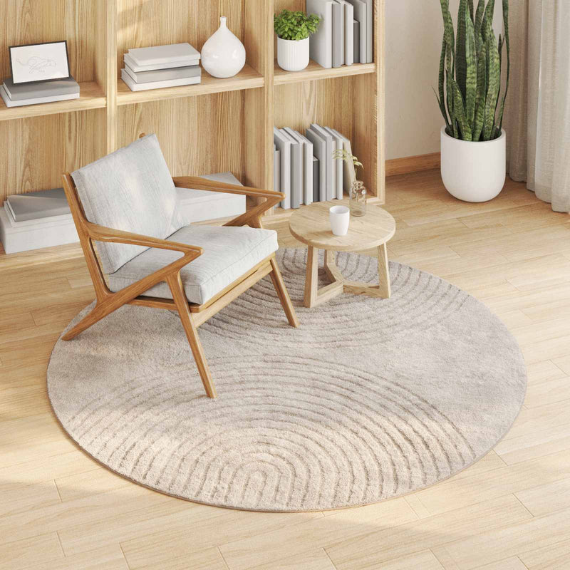 Covor de interior GALATI Bej Ø 160 CM Poliester