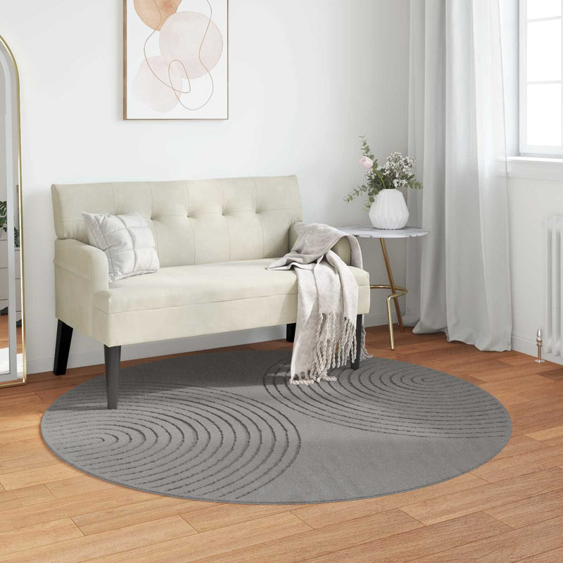 Covor de interior GALATI Gri Ø 200 CM Poliester